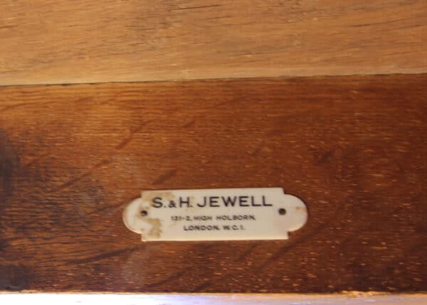 Antique Oak Partners Writing Desk - Image 10