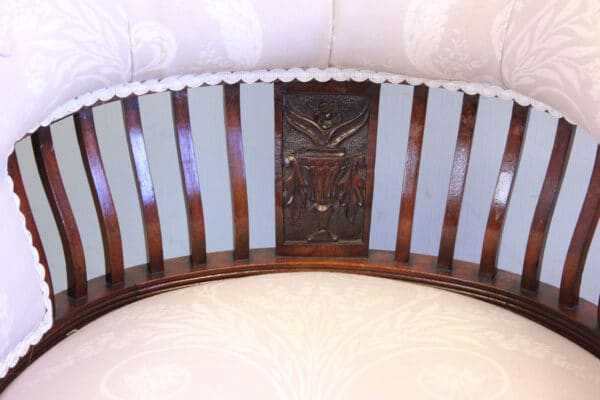 Antique Late Victorian Walnut Tub Chair - Image 7