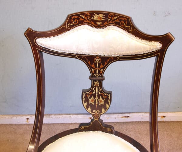 Antique Inlaid Mahogany Occasional Chair Antique Antique Chairs 4