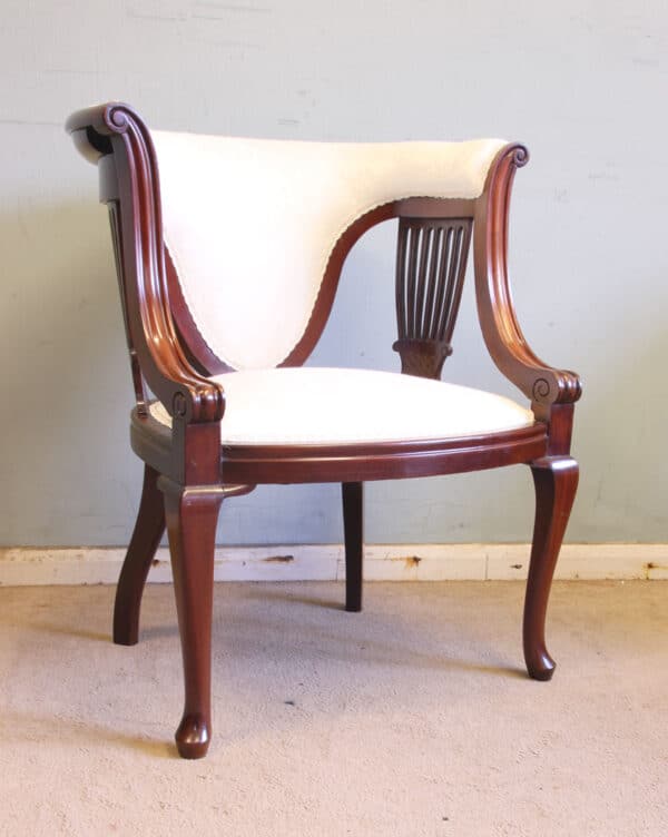 Antique Mahogany Occasional Armchair - Image 2