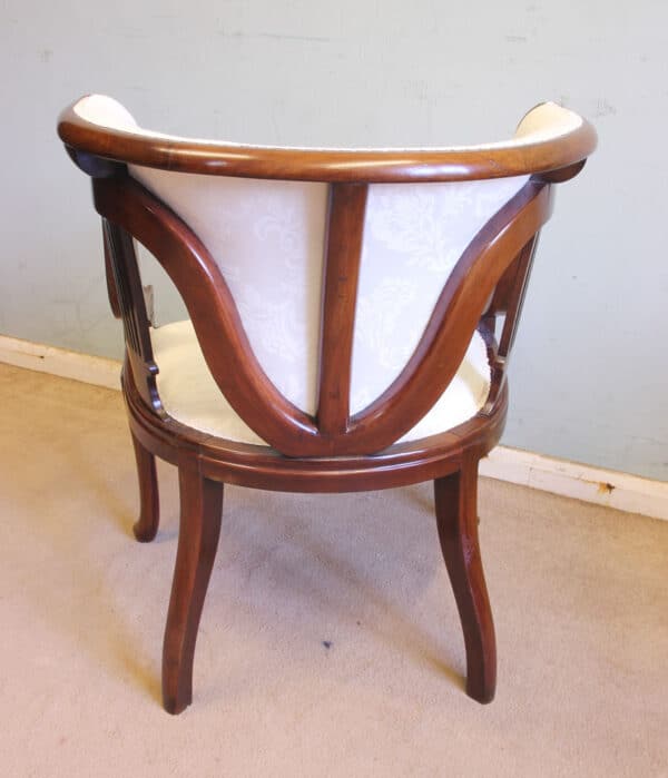 Antique Mahogany Occasional Armchair - Image 4