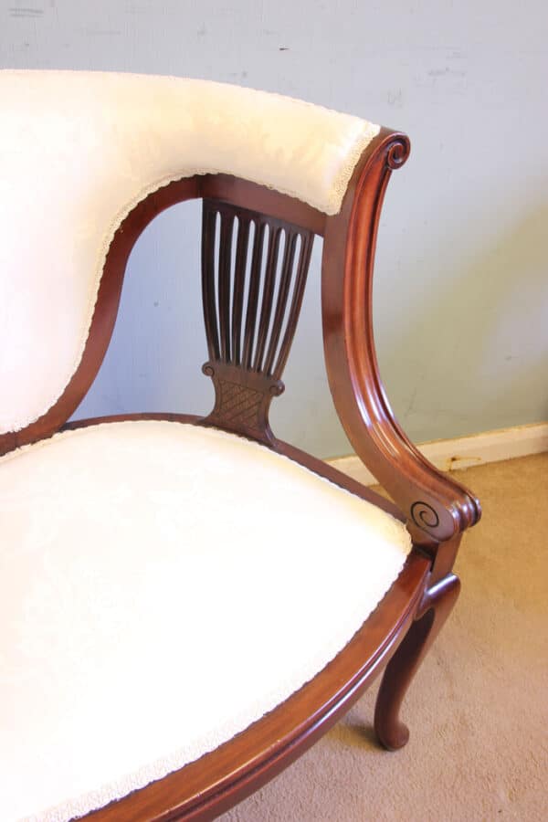 Antique Mahogany Occasional Armchair - Image 5
