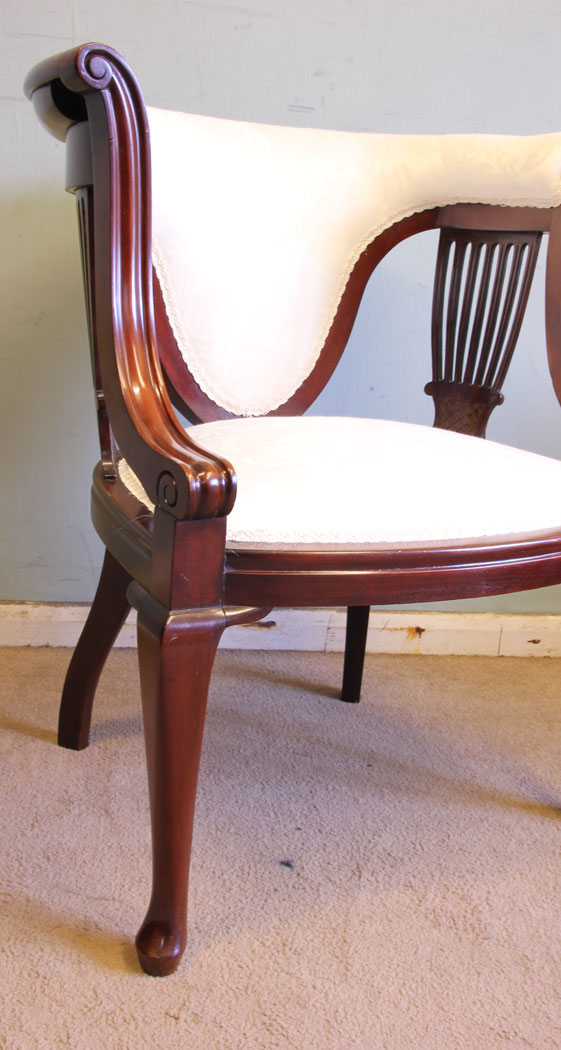 Antique Mahogany Occasional Armchair Antique Antique Chairs 8