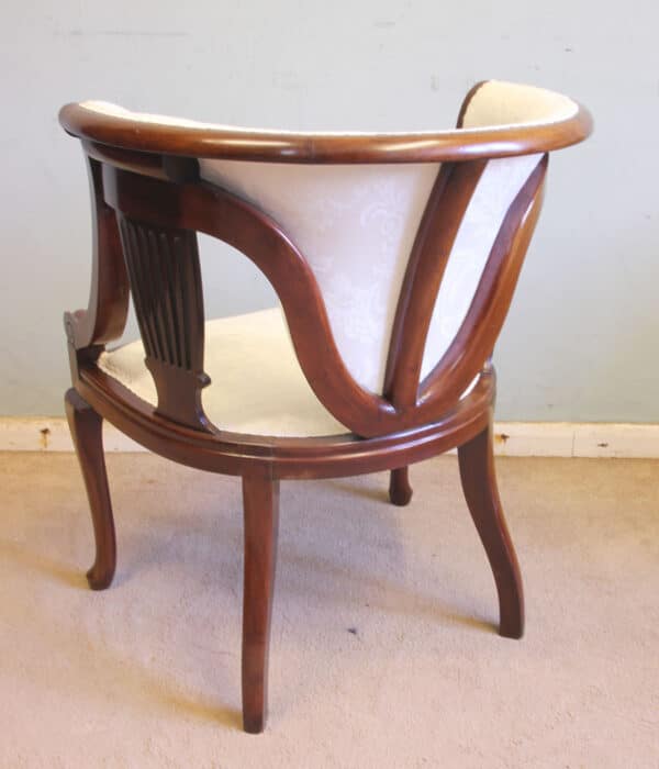 Antique Mahogany Occasional Armchair - Image 7