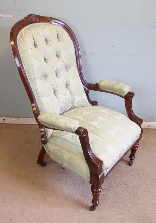 Antique Victorian Gentleman’s Armchair - Image 2