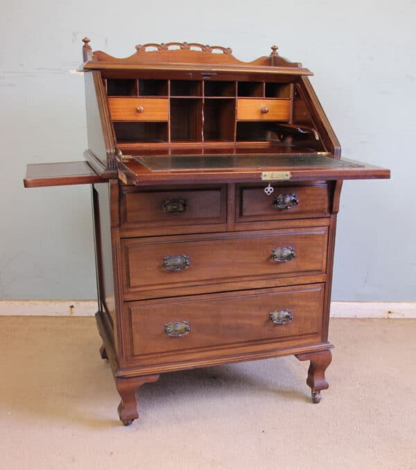Antique Mahogany Small Bureau Writing Desk BUREAU Antique Desks 11