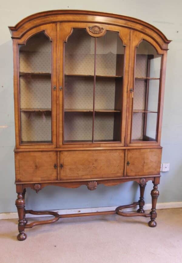 Quality Antique Walnut Display Cabinet - Image 6