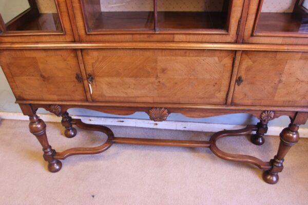Quality Antique Walnut Display Cabinet - Image 13