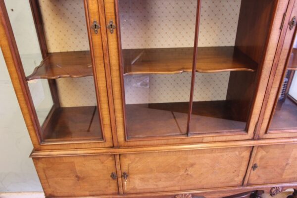 Quality Antique Walnut Display Cabinet - Image 14