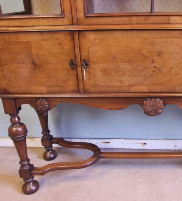 Quality Antique Walnut Display Cabinet - Image 10