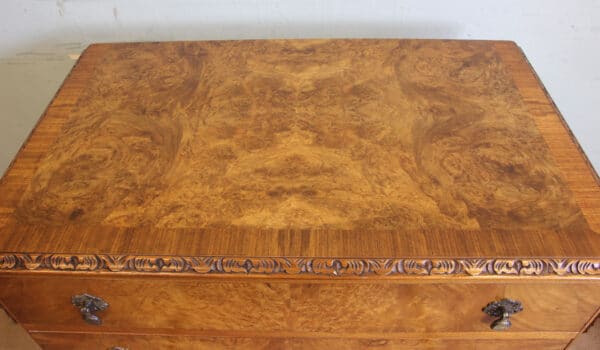 Antique Burr Walnut Chest of Drawers - Image 5