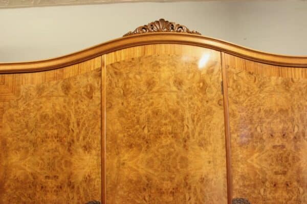 Antique Burr Walnut Triple Wardrobe - Image 14