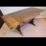 Antique Refectory Oak Draw Leaf Dining Table