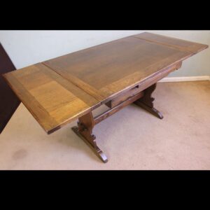 Antique Refectory Oak Draw Leaf Dining Table