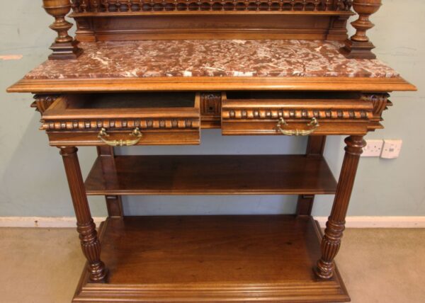 Antique Victorian Walnut French Buffet. Antique Antique Furniture 14