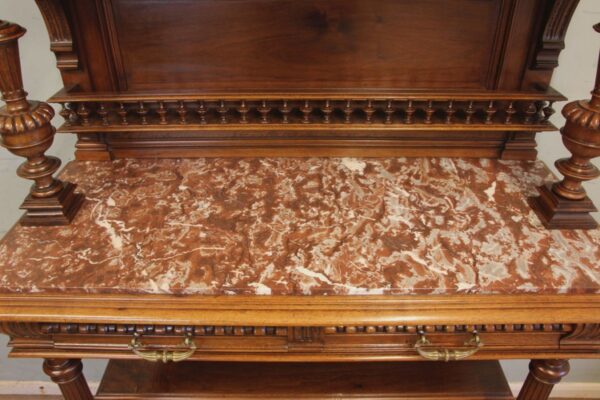 Antique Victorian Walnut French Buffet. - Image 14