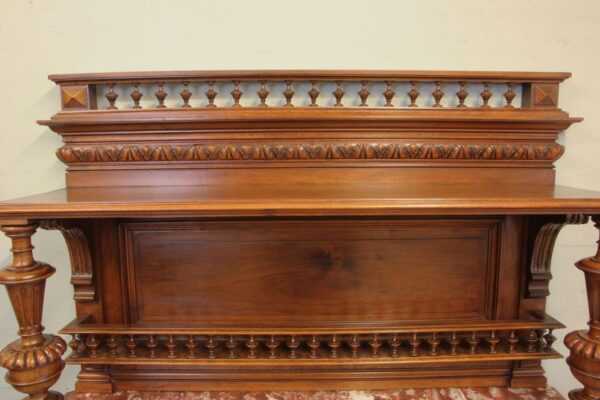 Antique Victorian Walnut French Buffet. - Image 15