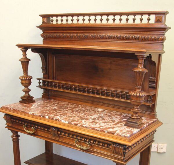 Antique Victorian Walnut French Buffet. - Image 16