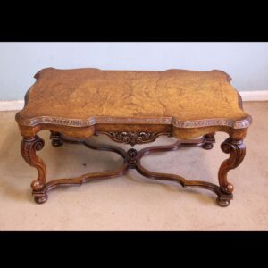 Antique Burr Walnut Shaped Coffee Table