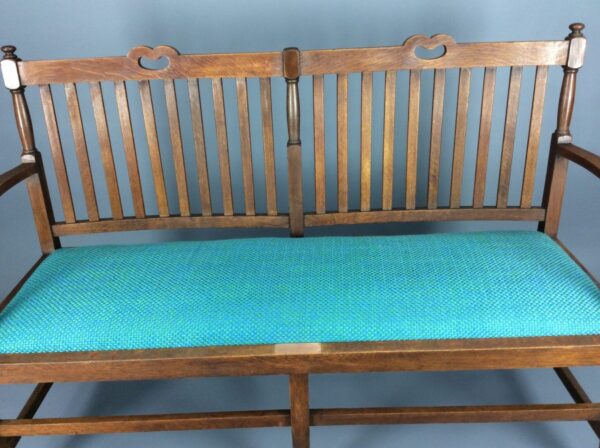 Arts & Crafts Oak Settle Arts and Crafts Antique Benches 4