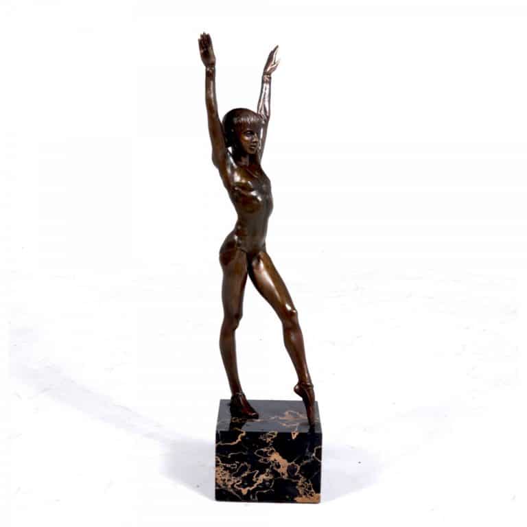 Bronze Sculpture of Gymnast c1970