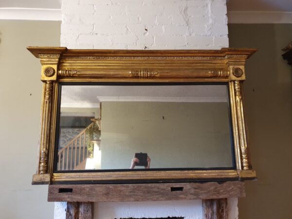 English Giltwood Overmantel Mirror Circa 1835 Antique Mirrors 4