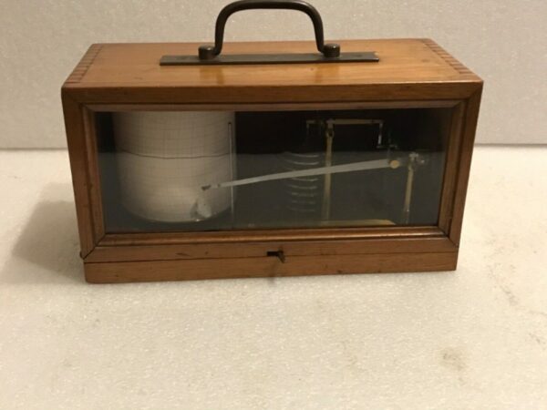 Barograph mahogany cased top French maker Antique Scientific Antiques 3