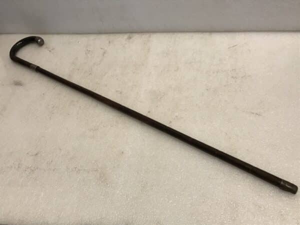 Gentleman’s walking stick sword stick with silver mounts