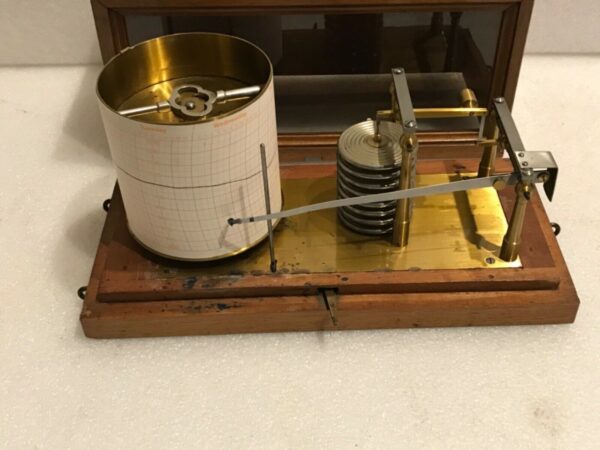 Barograph mahogany cased top French maker - Image 5