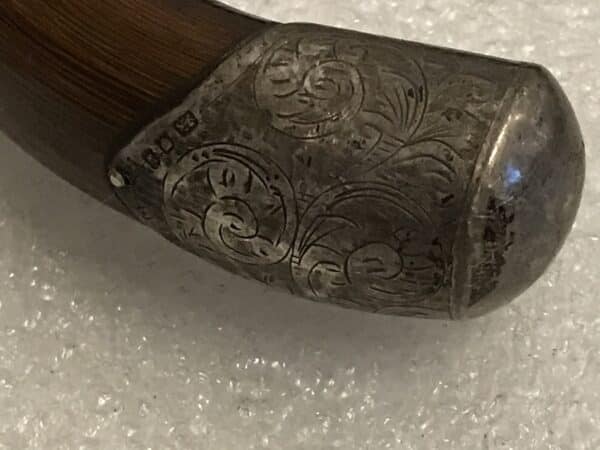 Gentleman’s walking stick sword stick with silver mounts - Image 5