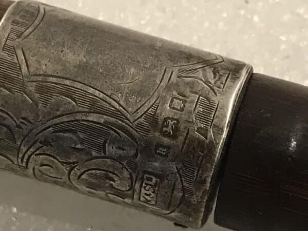 Gentleman’s walking stick sword stick with silver mounts - Image 6