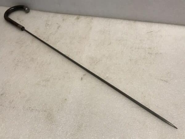 Gentleman’s walking stick sword stick with silver mounts - Image 7