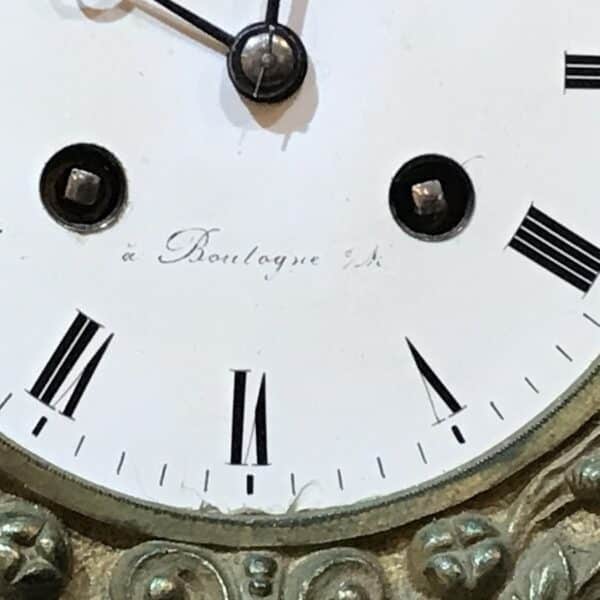 French Portico clock under glass dome - Image 11