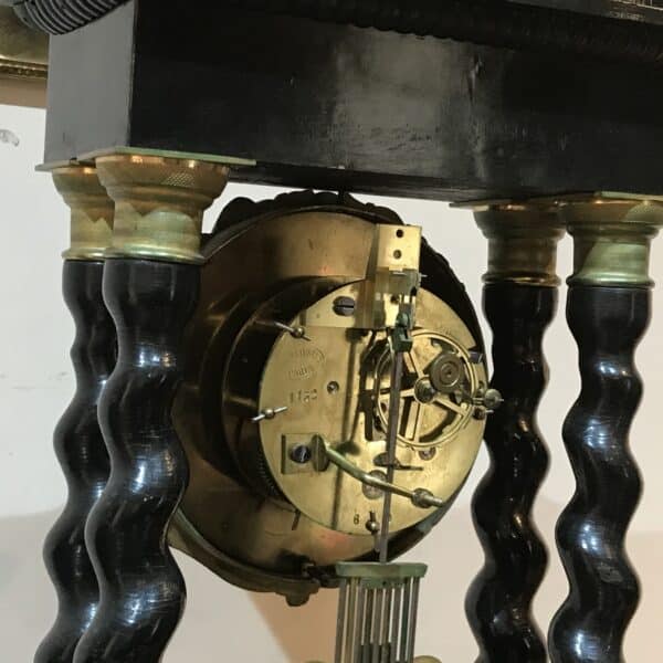 French Portico clock under glass dome - Image 16