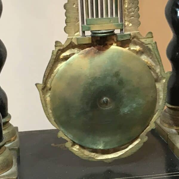 French Portico clock under glass dome - Image 18