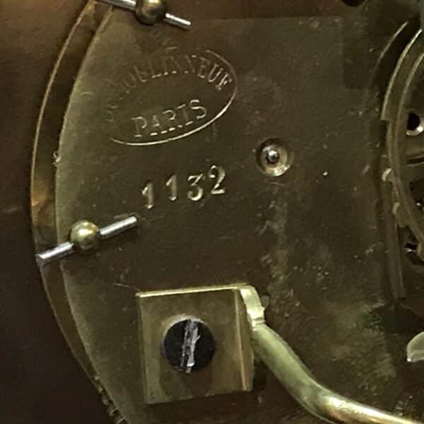 French Portico clock under glass dome - Image 19