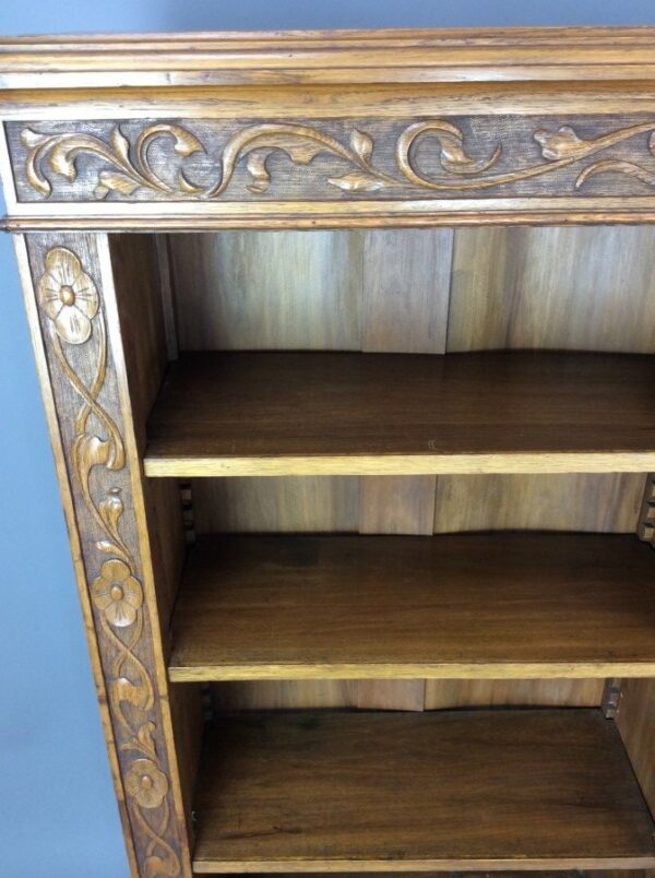 Arts & Crafts/Art Nouveau Open Bookcase Art Nouveau, Antique Bookcases 6