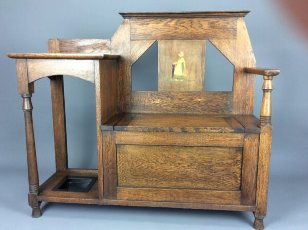 Liberty Arts & Crafts Oak Box Settle Arts and Crafts Antique Furniture 7