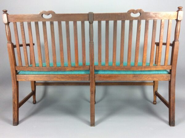 Arts & Crafts Oak Settle Arts and Crafts Antique Benches 10