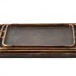 Unusual Set Of 4 Graduating Antique Arts & Crafts Trays antique trays Antique Trays
