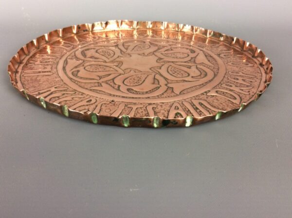 Arts & Crafts Repousse Copper Charger Arts and Crafts Antique Metals 5