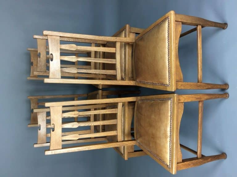 Set of Six Arts & Crafts Dining Chairs