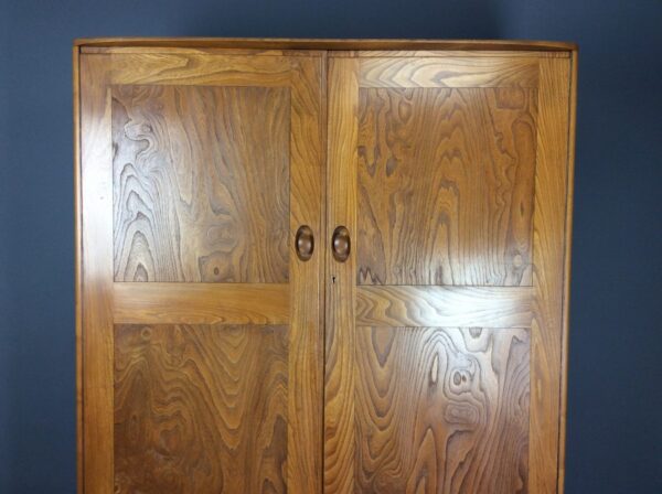 Ercol Windsor “Golden Dawn” Elm Double Wardrobe elm double wardrobe Antique Furniture 10