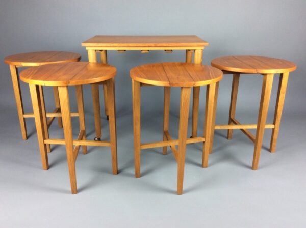 Mid Century Teak Nesting Tables mid century Antique Furniture 7