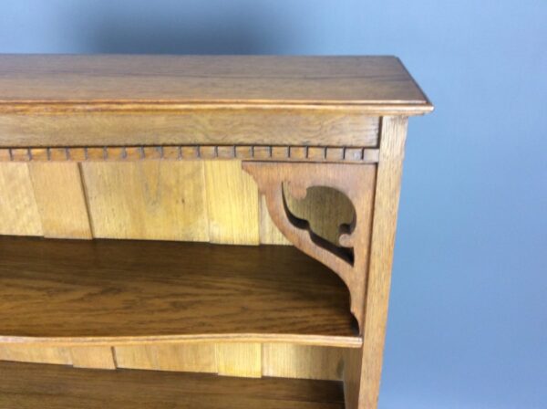 Arts & Crafts Serpentine Open Bookcase - Image 3