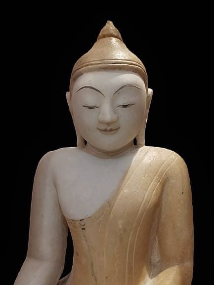 Marble seated Buddha in Bhumisparsha mudra Miscellaneous 4