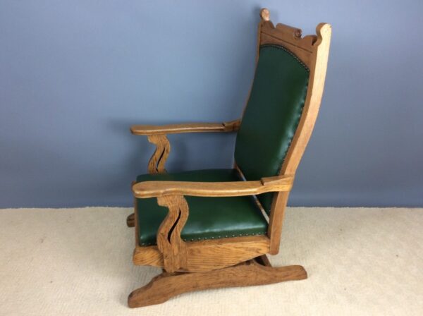 Arts & Crafts Oak Rocking Chair Arts and Crafts Antique Chairs 8