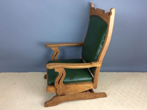 Arts & Crafts Oak Rocking Chair - Image 6