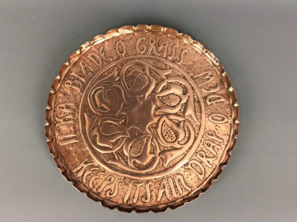 Arts & Crafts Repousse Copper Charger - Image 4