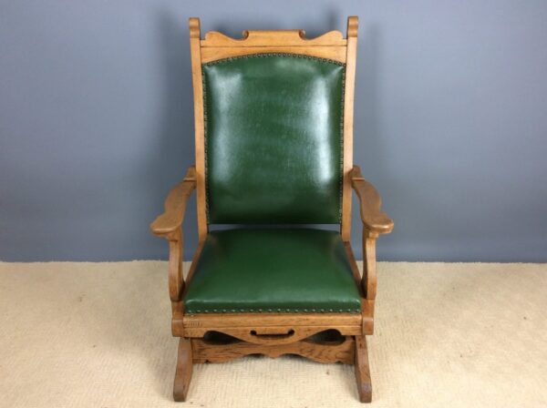 Arts & Crafts Oak Rocking Chair Arts and Crafts Antique Chairs 3